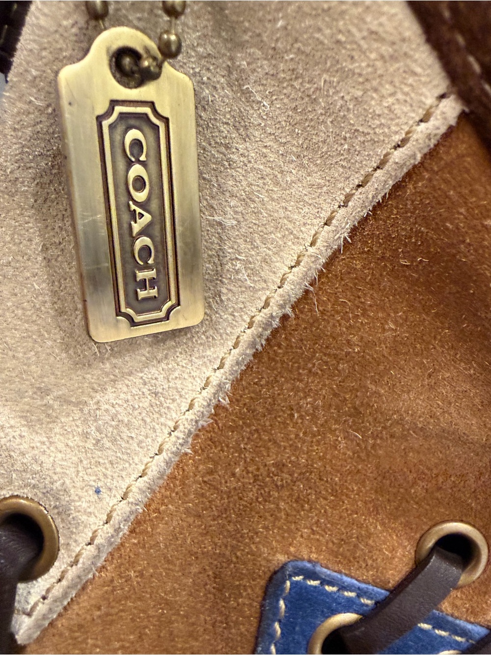 *EUC* Vintage Coach 2004 Y2k Suede Patchwork Hobo - Picture 6 of 9